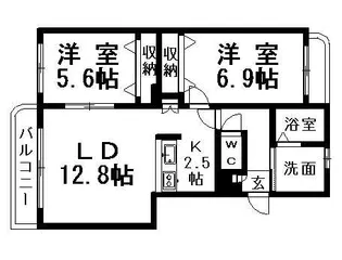 エムズB【402号室】の間取り