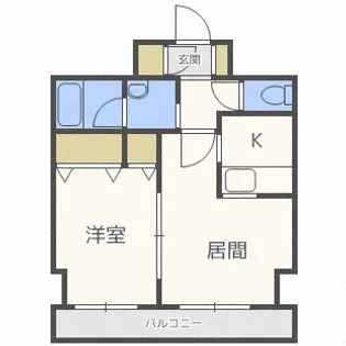 アーバンフラッツ豊平4条【6階】の間取り