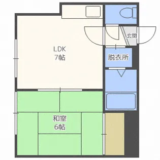グランドール角屋Ⅱ【205号室】の間取り
