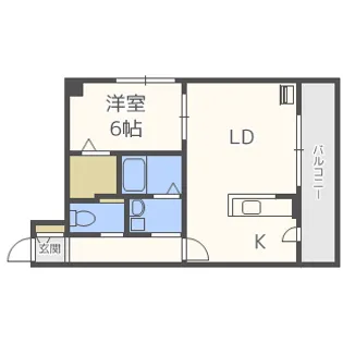 ニューライフサッポロ【201号室号室】の間取り