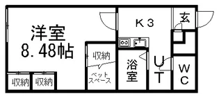 レオパレスたんぽぽ【105号室】の間取り