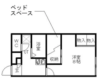 レオパレスグリーンヒル藻岩【202号室】の間取り