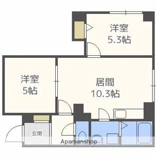 ライズ平岸【103号室】の間取り