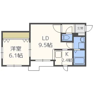 リバーフォレスト【101号室】の間取り