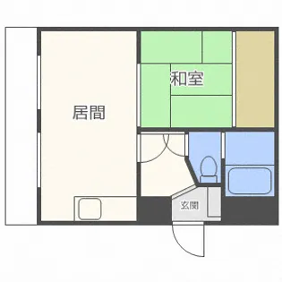 中の島三和ハイツ【506号室】の間取り