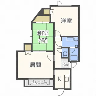 グリーンシャルマンE【105号室】の間取り