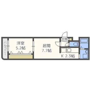 リヴウェル6ー5【2階】の間取り