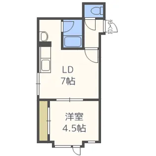 システムコートリラ【201号室】の間取り