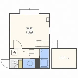 ディオステージ美園【106号室】の間取り