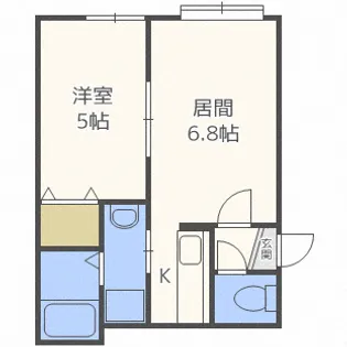 ラポール月寒公園【206号室】の間取り