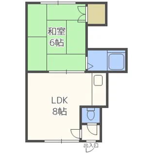 美園ビルB【2号室】の間取り