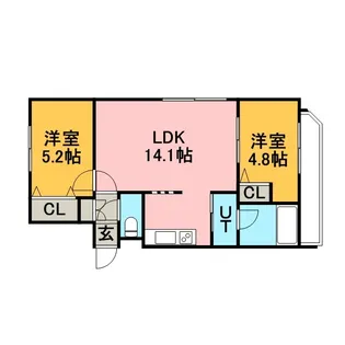 ビッグパレス中島公園【1106号室】の間取り