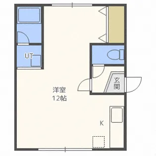 ロイヤルコート水車町【A-203号室】の間取り
