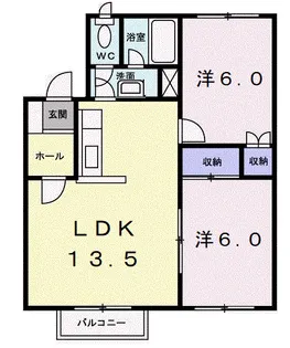 クレストール高柳【2階】の間取り