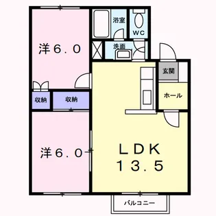 クレストール高柳【2階】の間取り