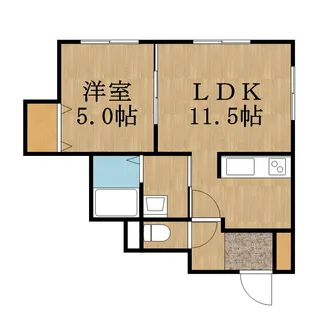 プレシューズ平岸【103号室】の間取り