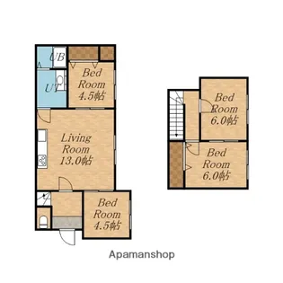 北海道札幌市豊平区月寒東三条17丁目【一戸建】の間取り