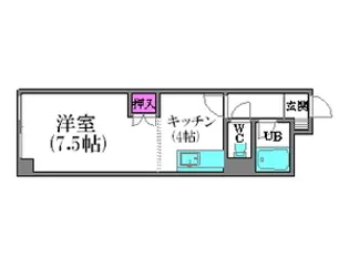 スカイシティ平岸【00401号室】の間取り