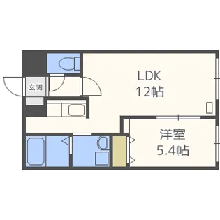 シティコート豊平【4階】の間取り