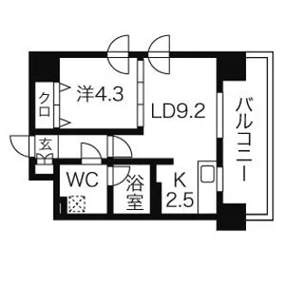 LEONE中島公園(レオーネナカジマコウエン)【2階】の間取り