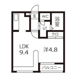 ホークメゾン札幌1号館【116号室】の間取り