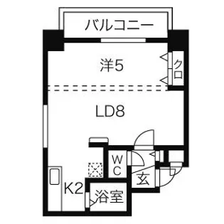 パークヒルズ豊平11【8階】の間取り