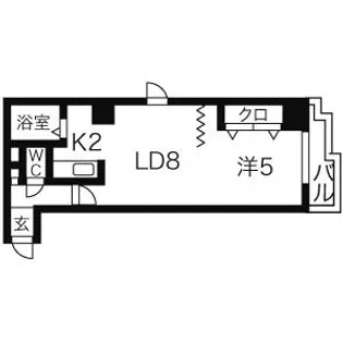 ミラバ豊平【10階】の間取り