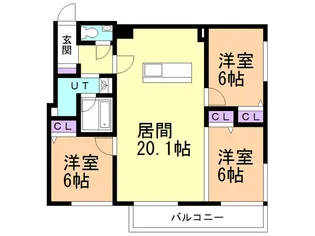 ジュビリー平岸【407号室】の間取り