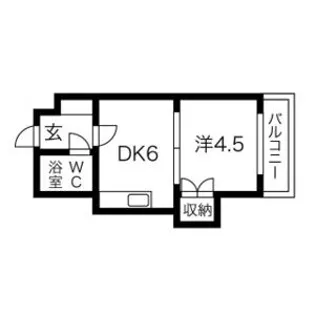 藤井ビル菊水Ⅰ【0403号室】の間取り