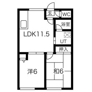 シティーハイム翔 II【103号室号室】の間取り