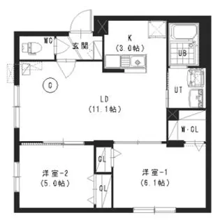プレシェルト澄川【1階】の間取り