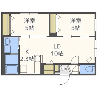 ウィリデ【1階】の間取り