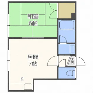 グランドール角屋Ⅱ【207号室】の間取り