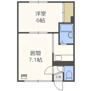 サンハイツ美園【205号室】の間取り