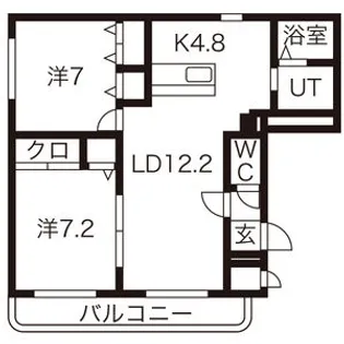 モンテローザ【2階】の間取り