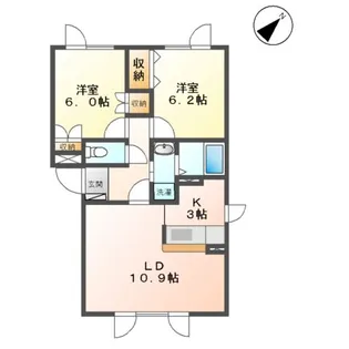 ロジェ福住【202号室】の間取り