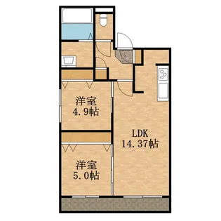 フェーラシュヴァル平岸【4階】の間取り