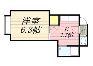 コーポライラック【0201号室】の間取り