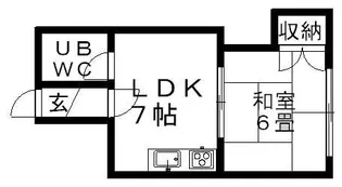 H&M川沿【203号室】の間取り