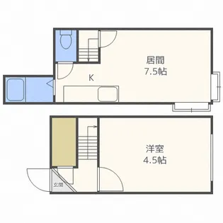 メゾン・ド・フルールⅡ【0105号室】の間取り