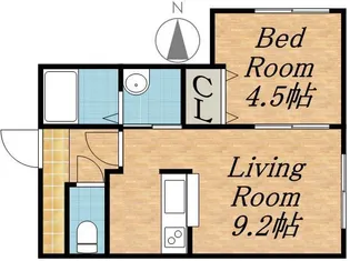 シェリエ平岸【1階】の間取り