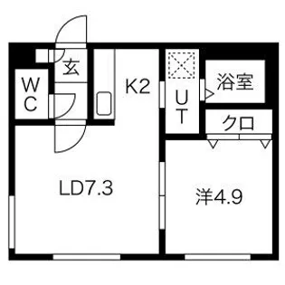 クラリス二十四軒【4階】の間取り