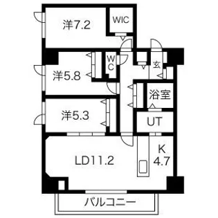 F018HIRAGISHI【8階】の間取り