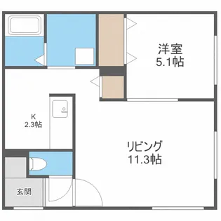 プラン・ドゥ・ボヌール【0102号室】の間取り