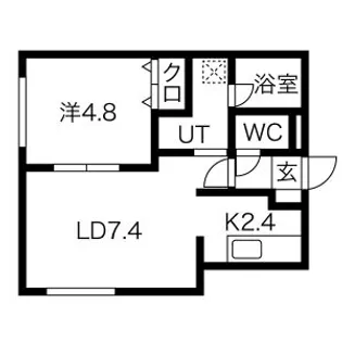 ブランノワールメザノッテ平岸【305号室】の間取り