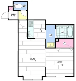 1LDKの間取り画像
