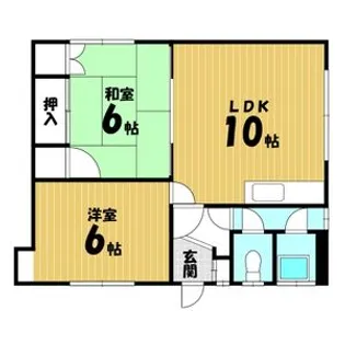 2LDKの間取り画像