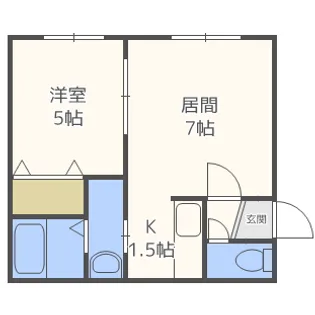 サザンヒルズ弐番館【202号室】の間取り