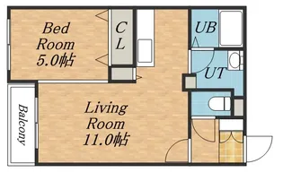 ル・ココティエ中の島【1階】の間取り