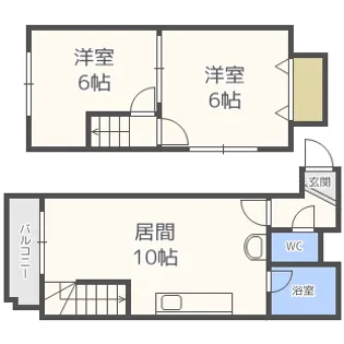 パルコート澄川【205号室】の間取り